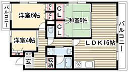 ロイヤル香久山 3LDKの間取図画像