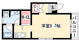フラット矢田南 1Kの間取図画像