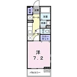グランツ 1Kの間取図画像