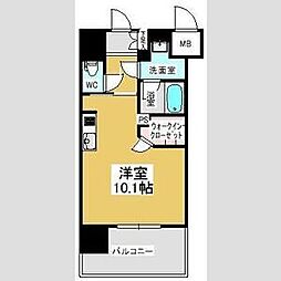 エスペランサ葵 ワンルームの間取図画像