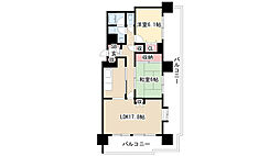 ロイヤルシャトー白壁 2LDKの間取図画像