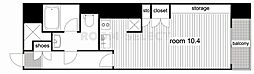 ドゥーエ大須 ワンルームの間取図画像