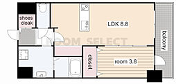 プレサンスTHE新栄 1LDKの間取図画像