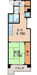 丸の内カジウラ 1DKの間取図画像