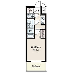 S-RESIDENCE豊国通 1Kの間取図画像