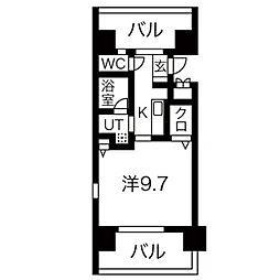 CASTELLOASSO 1Kの間取図画像