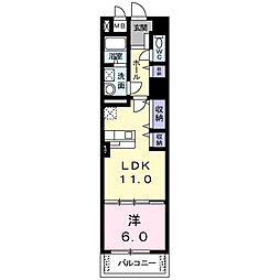 リフレスタ吹上 1LDKの間取図画像