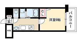リアライズ記念橋 1Kの間取図画像