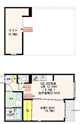 GrandStreet八田 1Kの間取図画像