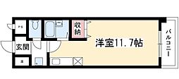 アーバンステージシャムロック ワンルームの間取図画像
