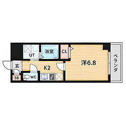 ケイズガーデン泉 1Kの間取図画像