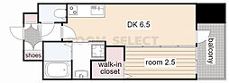 エステムコート名古屋サウスプレミオ 1DKの間取図画像