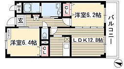 フォレストスクエアシバタ 2LDKの間取図画像