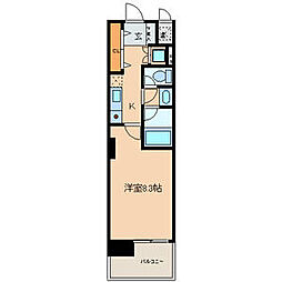 casa+α名駅南 1Kの間取図画像
