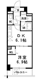 プレスティ則武 1DKの間取図画像