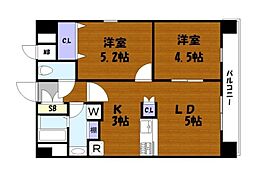 YS上前津 2LDKの間取図画像