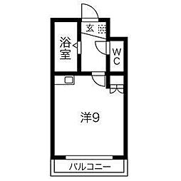 UNAX名東 ワンルームの間取図画像