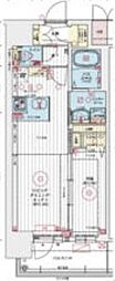 エステムコート名古屋TWINEAST 1LDKの間取図画像