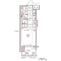 MAXIV新栄 1Kの間取図画像