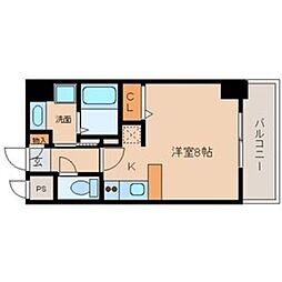 グランルージュ栄2 ワンルームの間取図画像
