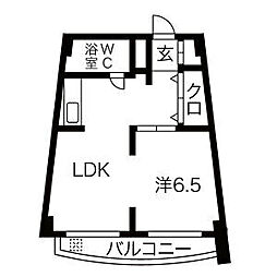 チサンマンション上前津 1LDKの間取図画像