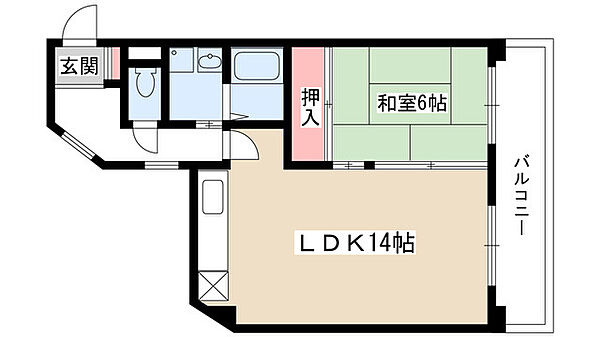 幸和マンション 405｜愛知県名古屋市名東区八前２丁目(賃貸マンション1LDK・4階・46.36㎡)の写真 その2