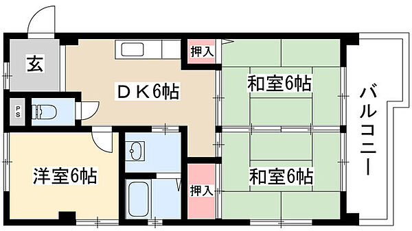 メゾンドールサカエ 305｜愛知県名古屋市名東区香流１丁目(賃貸マンション3DK・3階・51.30㎡)の写真 その2