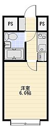 KASSETTE20 1Kの間取図画像