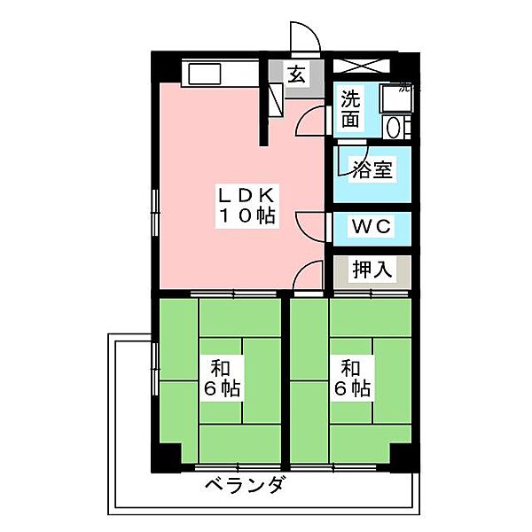 メゾンヨシザワ ｜愛知県名古屋市千種区萱場２丁目(賃貸マンション2LDK・4階・48.75㎡)の写真 その2