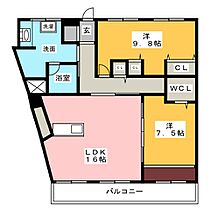 覚王山田代コーポラスA棟 402 ｜ 愛知県名古屋市千種区田代町字四観音道西（賃貸マンション2LDK・4階・79.40㎡） その2