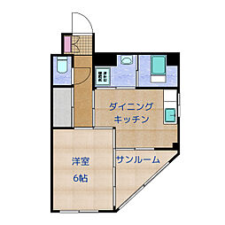 池下みずのビル 1DKの間取図画像