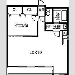 FJ日進通 1LDKの間取図画像