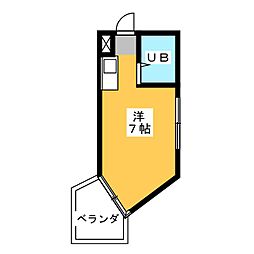 メゾン・ド・覚王山 ワンルームの間取図画像