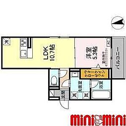 名古屋市千種区内山2丁目アパート 1LDKの間取図画像
