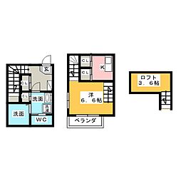 ハーモニーテラス今池南 1Kの間取図画像