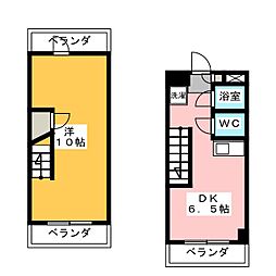 赤坂第一ビル 1DKの間取図画像