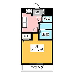 M.Tビル 1Kの間取図画像