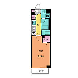 Sugar Hills Higashiyama 1Kの間取図画像