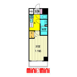 名古屋市千種区内山2丁目マンション 1Kの間取図画像