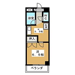 ジュネス北千種 1Kの間取図画像