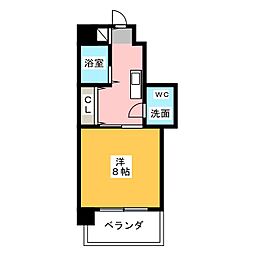 アトリアム吹上 1Kの間取図画像