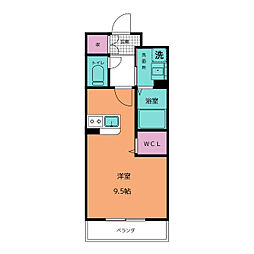 グランテラス覚王山 ワンルームの間取図画像