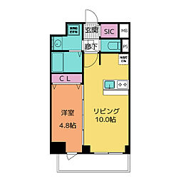 プレサンス広小路通今池 1LDKの間取図画像