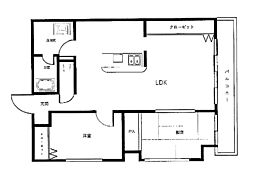 マンション葵 2LDKの間取図画像