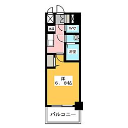プレサンスNAGOYA覚王山 1Kの間取図画像