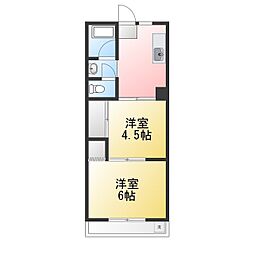 小松マンション 2Kの間取図画像