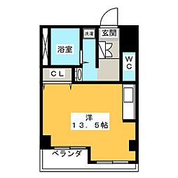 アネックス池下 ワンルームの間取図画像