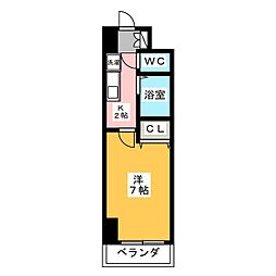 クレストステージアスカ 1Kの間取図画像