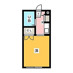 ニシヤマハイツ ワンルームの間取図画像
