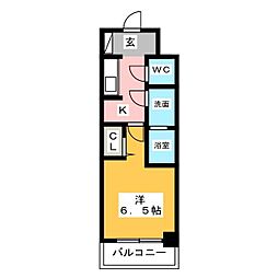 S-RESIDENCE今池駅前 1Kの間取図画像